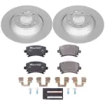 ESK4625 - : Genuine Geomet Coated Rotors, ECE-R90 Brake Pads + Hardware Kit for PowerStop Image