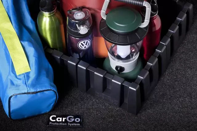 5G9061166469 - Interior: Heavy Duty Trunk Liner With Cargo Blocks for Volkswagen: Golf Alltrack, Golf SportWagen Image