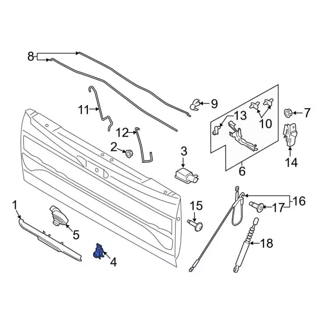 HC3Z-9943400-CC - Tailgate Handle 2017-2022 Ford | Ford Parts Direct