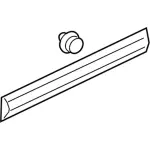 KK3Z6125533AA - Body: Lower Molding for Ford: E-Transit, Transit-150, Transit-250, Transit-350, Transit-350 HD Image