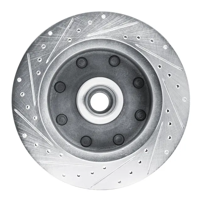 63140054R - : DFC Brake Rotor - Drilled and Slotted - Silver for DYNAMIC FRICTION Image