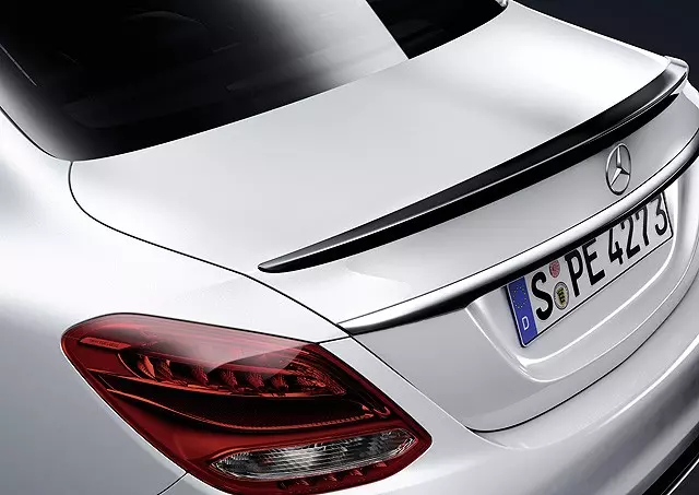 2057930388 - Exterior: Rear Spoiler (Primed) - Sedan for Mercedes-Benz: C250, C300, C350, C350e, C400, C450 AMG, C63 AMG, C63 AMG S, E300, E450, E53 AMG, E63 AMG S Image