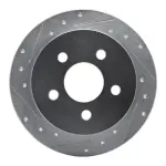 63152012L - : DFC Brake Rotor - Drilled and Slotted - Silver for DYNAMIC FRICTION Image