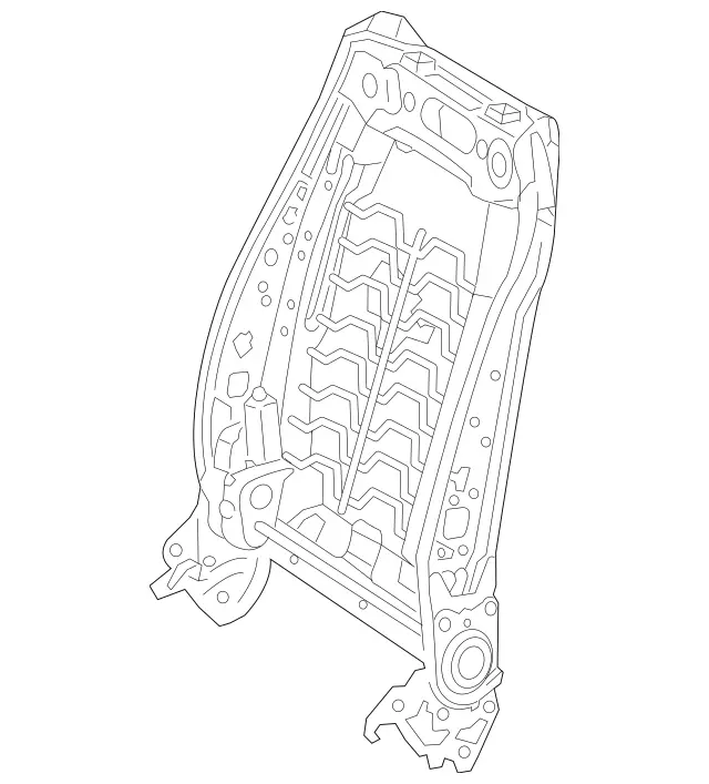 9102012 - Driver Seat: Backrest Frame for Mercedes-Benz: E400, E450, E53 AMG Image image