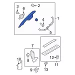 ML3Z1503599CE - Body: Windshield Pillar Trim for Ford: F-150, F-150 Lightning, F-250 Super Duty, F-350 Super Duty, F-450 Super Duty Image