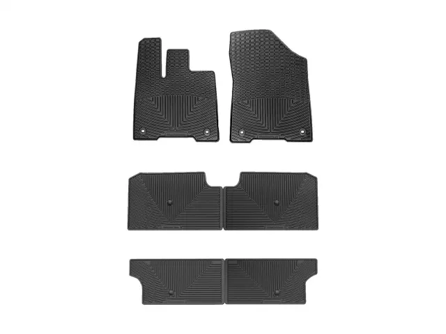 W580W581W582 - Accessories: Front &amp; Rear &amp; Rear Black All Weather Floor Mats for WeatherTech Image