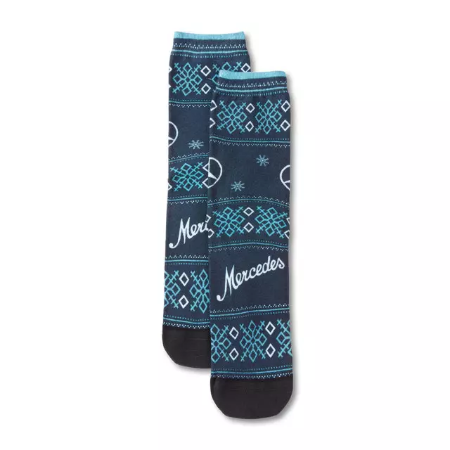 Mer Holiday Sweater Socks Gray - Mercedes-Benz (1521452-00)