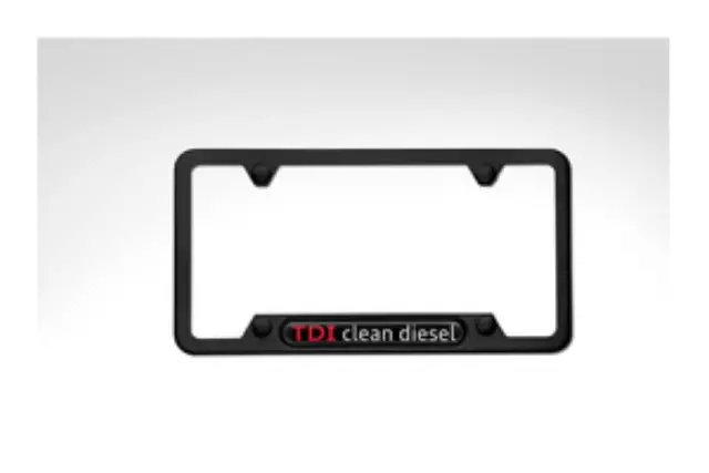 ZAW071801GDX9 - Exterior: TDI License Plate Frame for Audi: A3, A3 Quattro, A6 Quattro, A7 Quattro, A8 Quattro, Q5, Q7, S6, S7, S8 Image