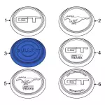 JR3Z6342528C - : Emblem for Ford: Mustang Image