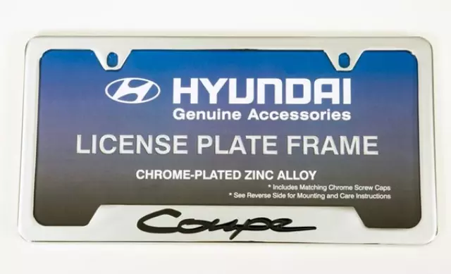 40231924 - Exterior: License Plate Frame - Chrome for Hyundai: Genesis Coupe, Sonata Image