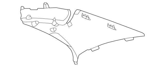 22069045258H21 - Body: Upper Quarter Trim for Mercedes-Benz Image