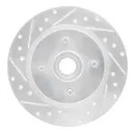 63167019L - : DFC Brake Rotor - Drilled and Slotted - Silver for DYNAMIC FRICTION Image