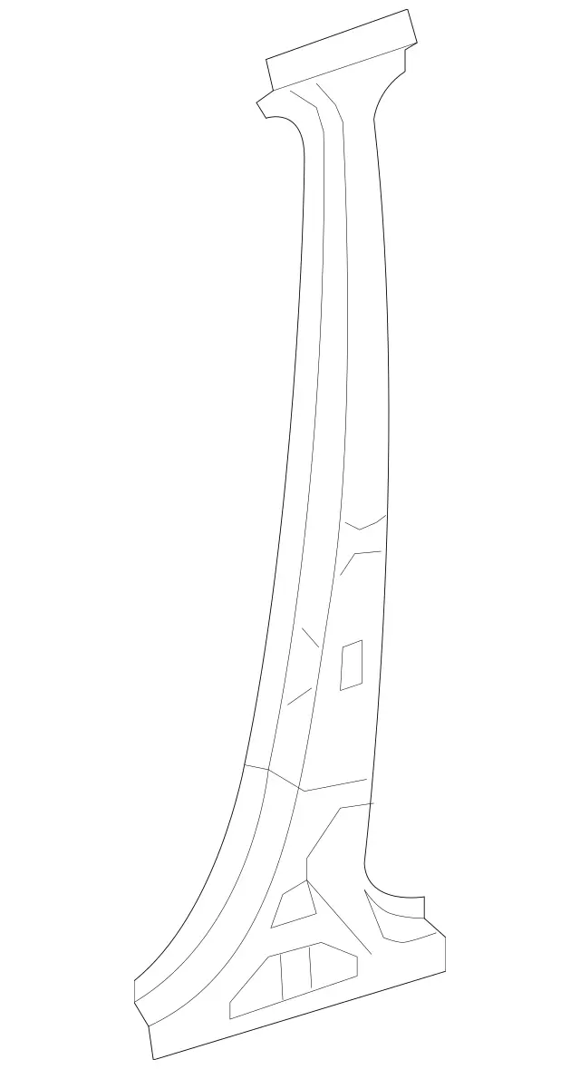 1666301800 - Side Walls: B-Pillar for Mercedes-Benz: GL350, GL450, GL550, GL63 AMG, GLE300d, GLE350, GLE400, GLE550e, GLE63 AMG, GLS350d, GLS450, GLS550, GLS63 AMG, ML250, ML350, ML400, ML550, ML63 AMG Image image