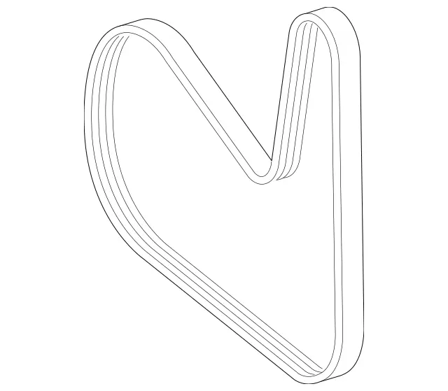 39934196 - Major Assembly Detachable Parts: V-Ribbed Belt for Mercedes-Benz: C63 AMG, C63 AMG S, G550, G550 4x4, GLC63 AMG, GLC63 AMG S, Maybach S560, S560 Image image