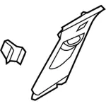CV6Z5424357BA - Body: Upper Center Pillar Trim for FORD Image
