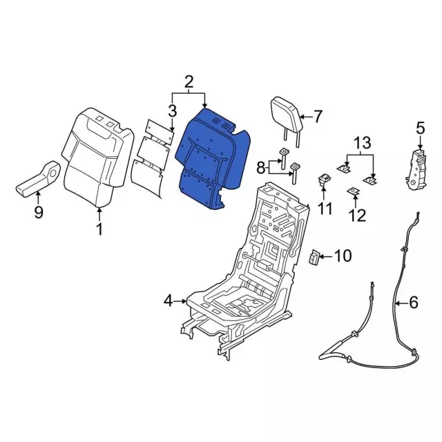 Seat Back Pad - Ford (LB5Z-7866800-L)
