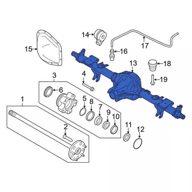 MK4Z4010F - Suspension: Axle Housing for Ford Image