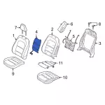 LJ6Z14D696G - Body: Seat Back Heater for Ford: Bronco Sport, Escape Image
