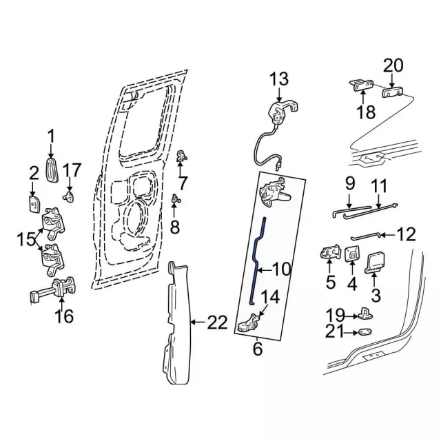 F65Z1522134AA - Body: Control Rod for Ford: F-150, F-150 Heritage, F-250 Image