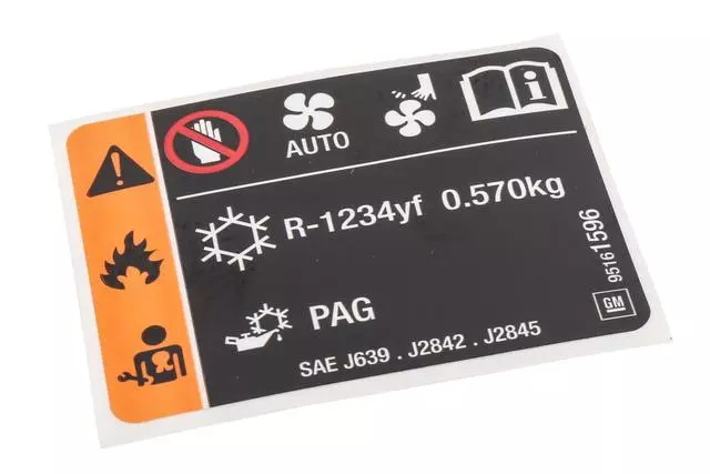 95161596 - Body: AC Label for Buick: Encore | Chevrolet: Colorado, Trax | GMC: Canyon Image image