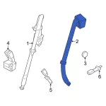 7L2Z78611B08AC - Electrical: Seat Belt Assembly for Ford: Explorer Sport Trac | Mercury: Mountaineer Image