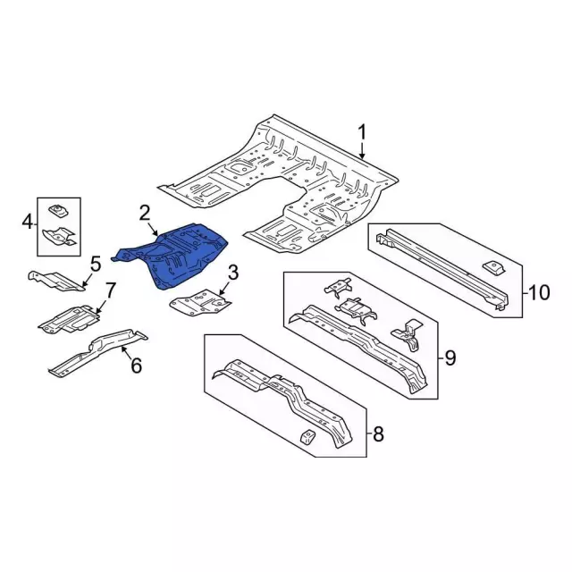 FL3Z1511140D - Body: Floor Pan for Ford Image