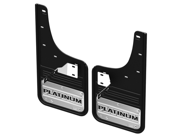 VPC3Z16A550E - : 2023-2024 Ford - Platinum Stainless Gatorback Front Pair Splash for Ford: E-350 Super Duty, E-450 Super Duty, F-250 Super Duty, F-350 Super Duty, F-450 Super Duty, F-550 Super Duty Image