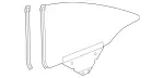 217670001064 - Body: Quarter Glass for Mercedes-Benz Image