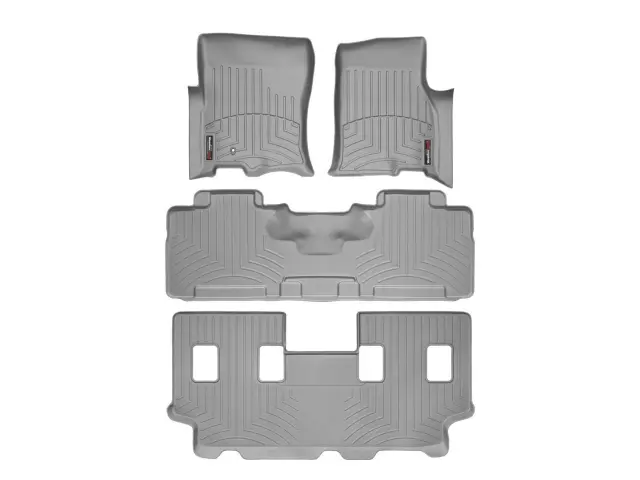 46107123 - : Grey FloorLiner™ DigitalFit®, Front, 2nd Row &amp; 3rd Row for WeatherTech Image