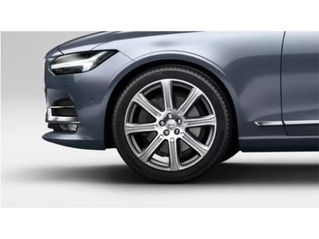 31381534 - Suspension: 2017-2020 Volvo 20 Inch Aluminum Rim Wheel 8 Spoke Diamond Cut Alloy S90 V90 for Volvo: S90, V90, V90 Cross Country Image