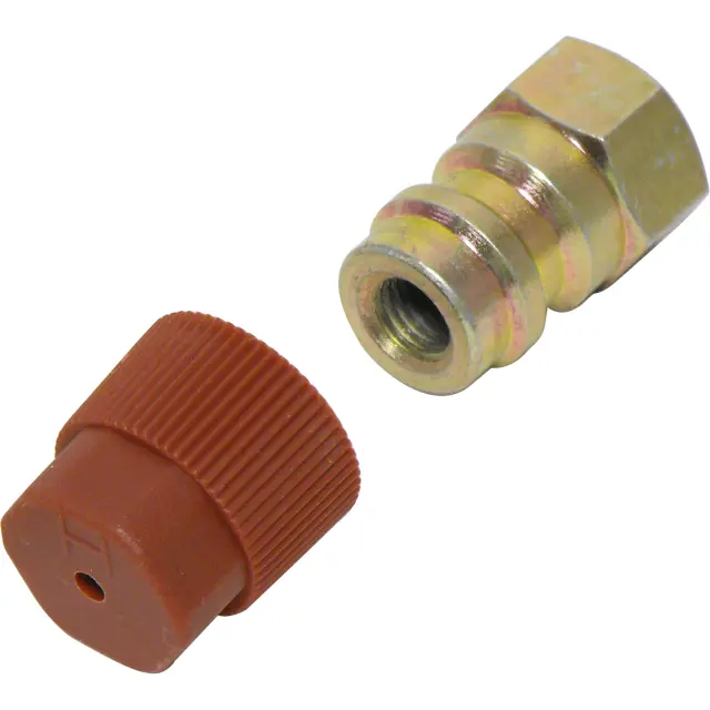 FT7608SRC - : A/C Service Valve Fitting -- Steel Straight Screw-on Service Port Fitting for UAC Image