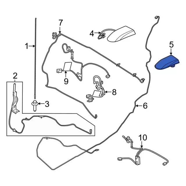 Antenna - Ford (LC3Z-19A390-P)