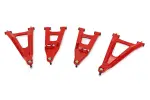 93155RED - : Red Forged Alum High Clearance 2" Fwd Offset Control Arms w/Ball Joints for Rough Country Image