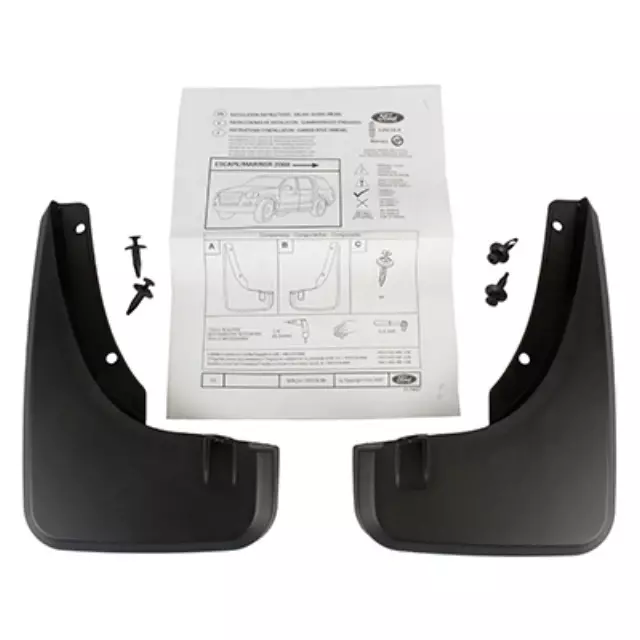 2008 thru 2012 Escape OEM Ford Molded Splash Guards Mud Flaps REAR - Ford (8L8Z-16A550-BA)