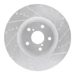 63175028D - : DFC Brake Rotor - Drilled and Slotted - Silver for DYNAMIC FRICTION Image