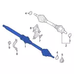 DG9Z3B436CB - Driveline &amp; Axles: Cv Axle Assembly for Ford: Fusion, Police Responder Hybrid, SSV Plug-In Hybrid Image