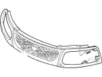 XL1Z8200DAA - Body: Grille for Ford Image