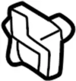 852841W300 - Body: Bumper Cover Clip for Infiniti Image