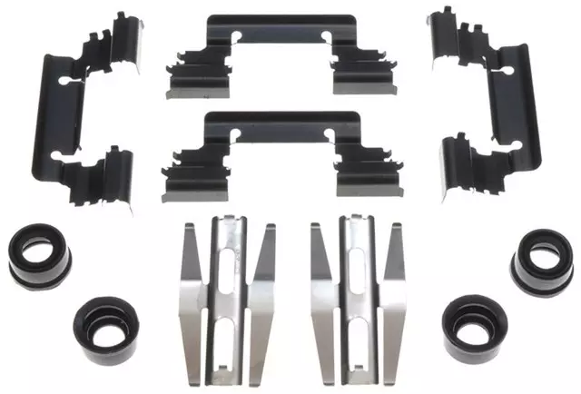18K1037X - Brake: Rear Disc Brake Caliper Hardware Kit with Clips and Bushings for Cadillac: Escalade, Escalade ESV, Escalade EXT | Chevrolet: Avalanche 1500, Avalanche 2500, Silverado 1500, Silverado 1500 HD Classic, Suburban 1500, Tahoe | GMC: Sierra 1500, Sierra 1500 Classic, Sierra 1500 HD Classic, Yukon, Yukon XL 1500 Image