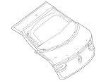 1667405000 - Rear-End Door: Rear Door for Mercedes-Benz: GLE300d, GLE350, GLE400, GLE550e, GLE63 AMG, ML250, ML350, ML400, ML550, ML63 AMG Image