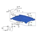 LC3Z2551944CA - Body: Headliner for Ford: F-250 Super Duty, F-350 Super Duty, F-450 Super Duty Image