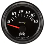 E6268 - : Gauge, Voltmeter, 2" 8-18V, 90 Sweep Elec, Black, 6000 Series for Equus Image