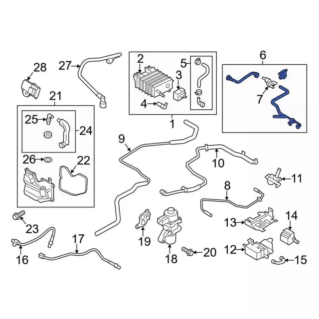 Evaporative Emissions System Lines - Ford (DG9Z-9D333-M)