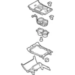 BT4Z78045A76AA - Body: Console Panel for Ford Image