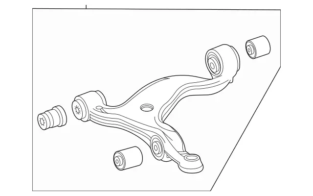 1673309401 - Front Axle: Transverse Control Arm for Mercedes-Benz: GLE53 AMG, GLE63 AMG S, GLS450, GLS63 AMG Image image