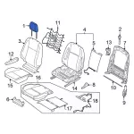 LK4Z99611A08BB - Body: Headrest for Ford Image