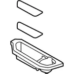 BB5Z7813560AD - Body: Cup Holder for Ford: Explorer, Police Interceptor Utility Image