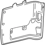 F6UZ1531112AAA - Body: Rear Quarter Trim for Ford: E-150, E-150 Club Wagon, E-150 Econoline, E-150 Econoline Club Wagon, E-250, E-250 Econoline, E-350 Club Wagon, E-350 Econoline, E-350 Econoline Club Wagon, E-350 Super Duty, E-450 Econoline Super Duty, E-450 Super Duty, Econoline Super Duty Image