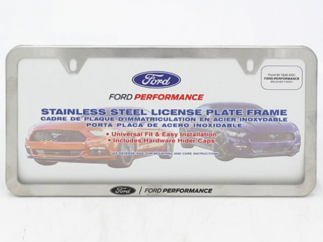 M1828SSC - : FP SLIM LICENSE PLATE FRAME-BRUSHED SS for Ford: Bronco Image