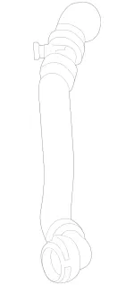 2225012701 - Radiator: Coolant Line for Mercedes-Benz Image